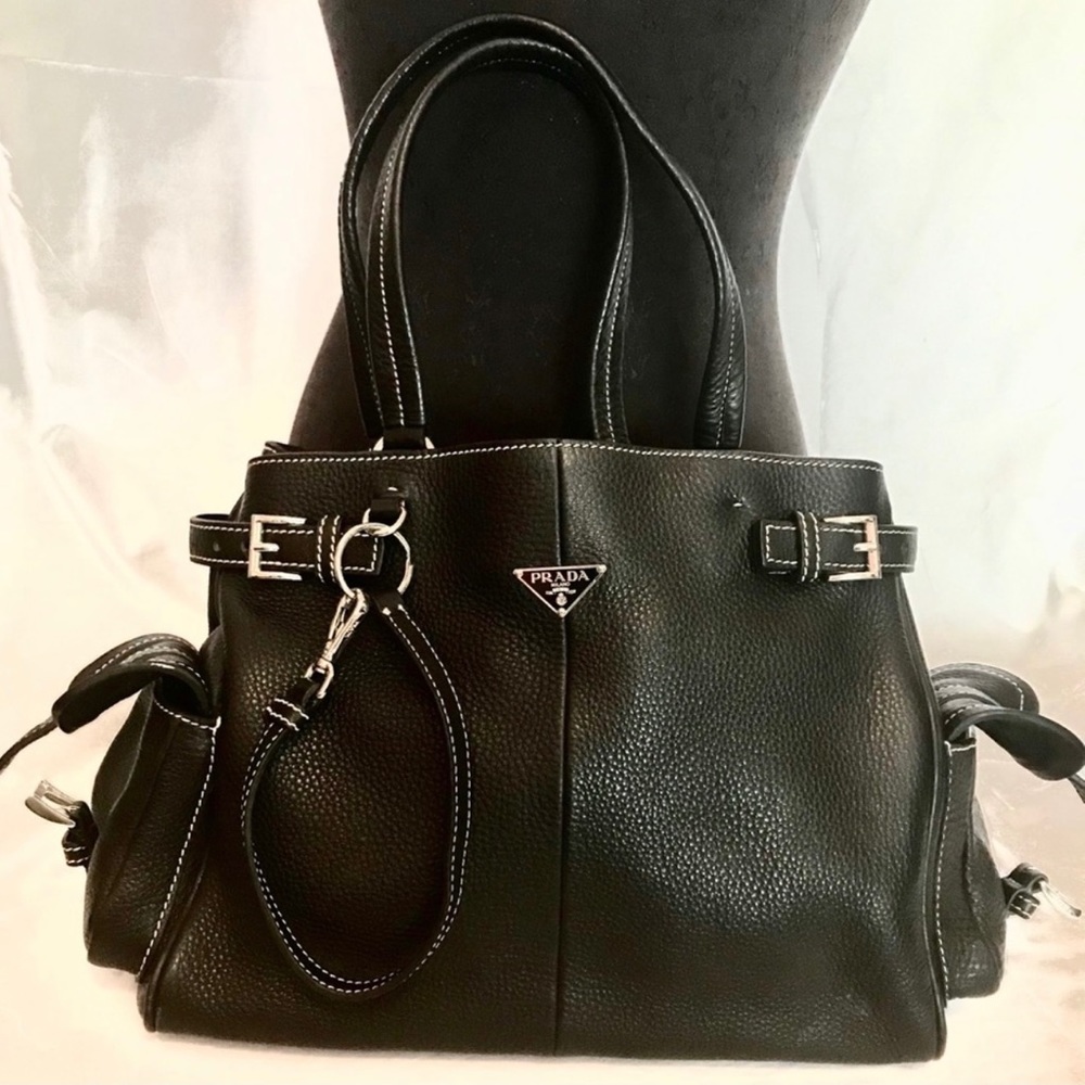 Prada Vitello Daino side pocket bag